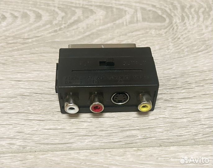 Переходник scart-3хRCA + svhs с переключателем