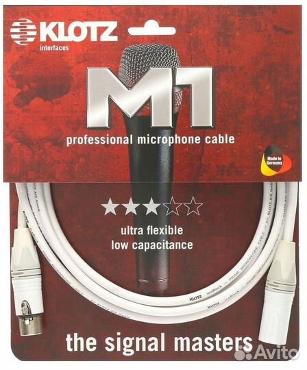 Микрофонный кабель Klotz irfm0100, 1м