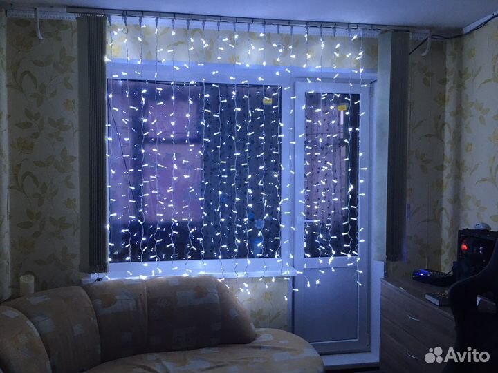 Гирлянда (светодиодный занавес) уличная