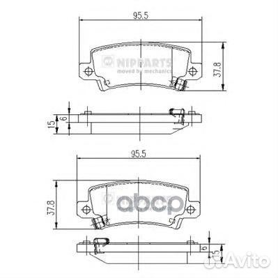 Колодки тормозные toyota corolla (E12) 0206 с