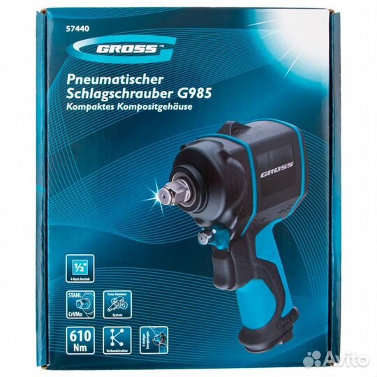Гайковерт пневматический ударный Gross G985. 57440