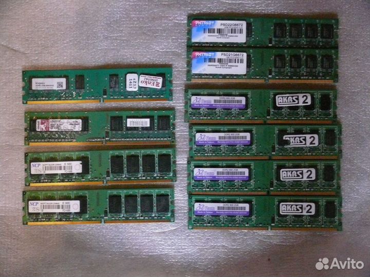 DDR2 по 1 и 2 Гб оперативная память
