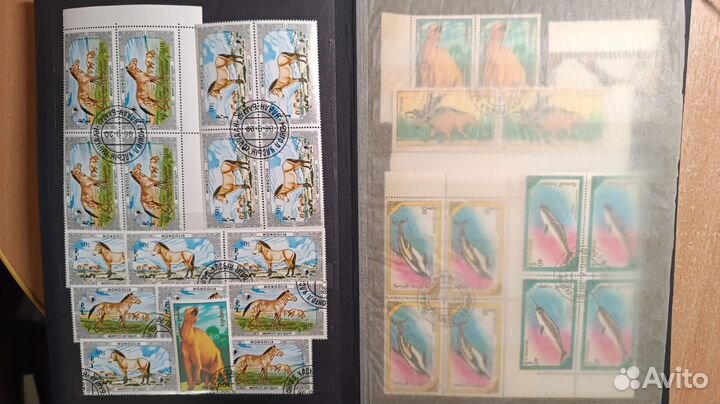 Кляссер с марками Монголии, 20 страниц