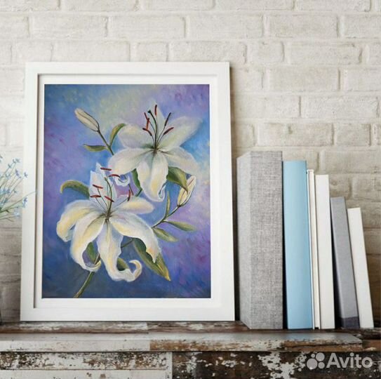Картина лилии в наличии холст масло