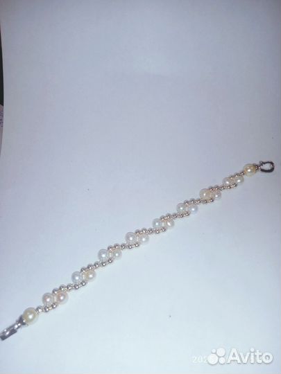 Браслет с натуральным жемчугом