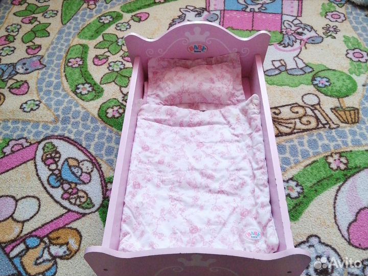 Baby born кроватка, горшок и рюкзак