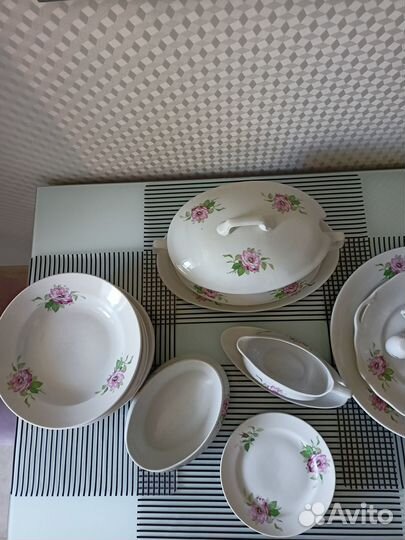 Столовый сервиз СССР розы