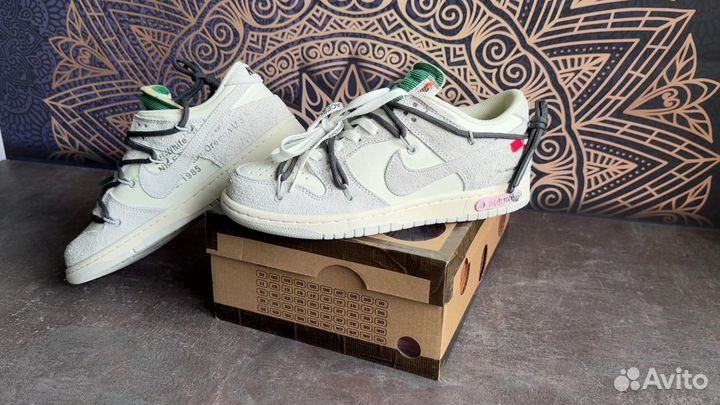 Кеды мужские Nike SB dunk low Off-white все размеры