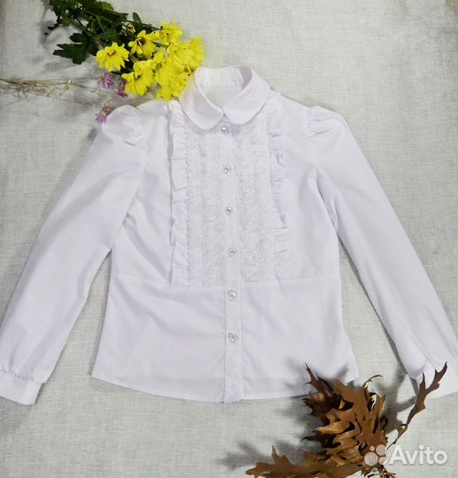 Нарядная школьная блузка (146)