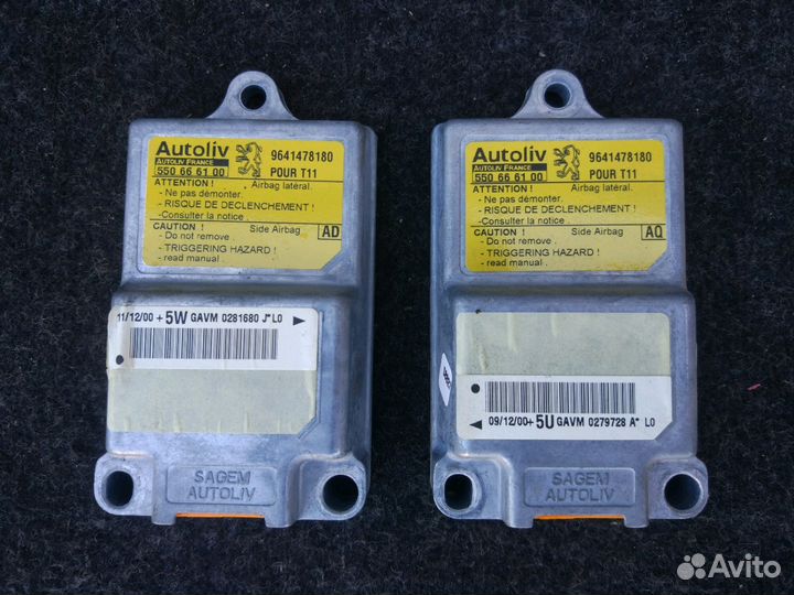 Блок безопасности боковых подушек Пежо 206