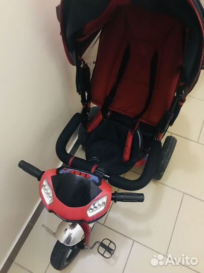 Детский трехколесный велосипед коляска