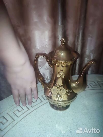 Золотой заварник кофейник