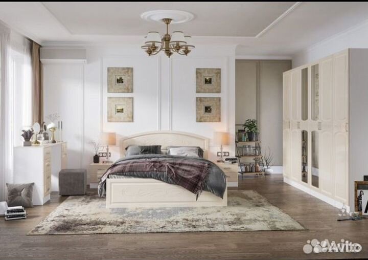 Кровать Венера 160х200 жемчуг