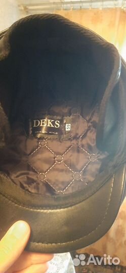 Мужская кепка из натуральной кожи