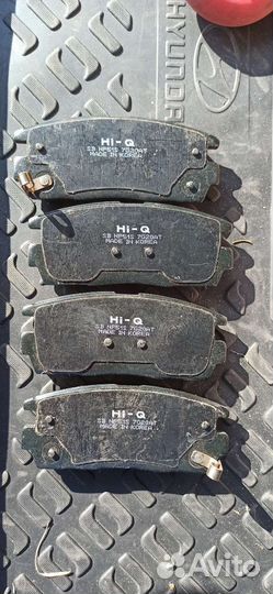 Тормозные колодки задние на hyundai