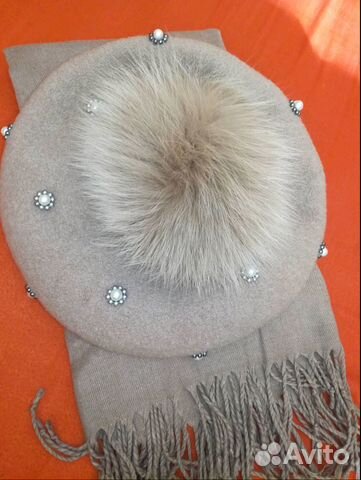 Берет и палантин комплект