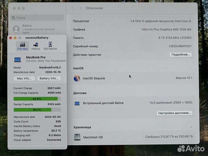 Apple MacBook Pro 13 2020 8/256gb