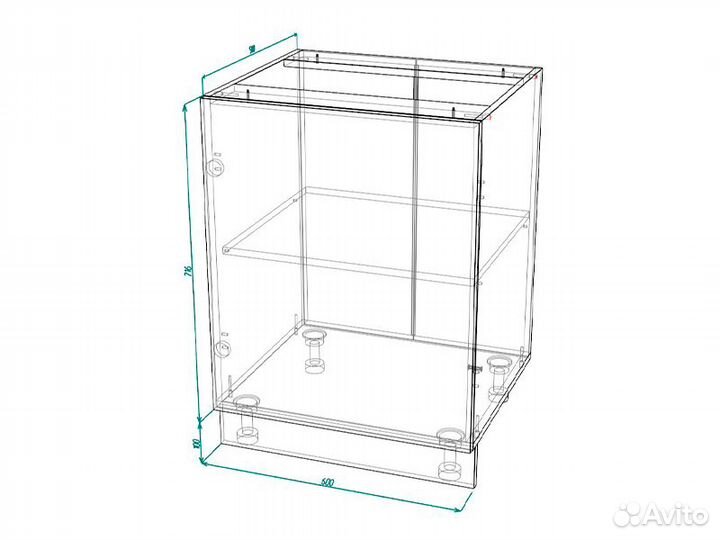 Кухня Бруклин корпус шн 600 бел фасад шн 600 1-ств
