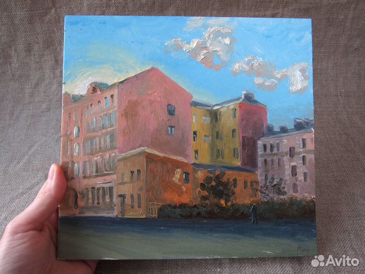 Картина маслом пейзаж с Питером