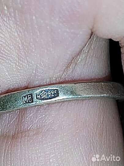 Серебряное кольцо женское СССР