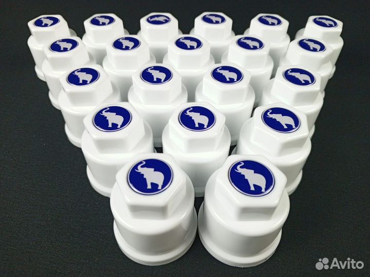 Новые колпачки 32мм Премиум белые Слон к-т 20 шт