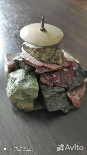 Подставка для свечки из натуральных камней