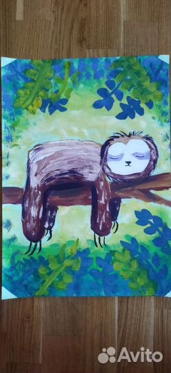 Ручная работа картина * ленивец*