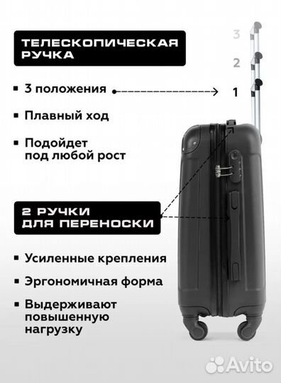 Чемодан на колесах bonle, размер S, Британия