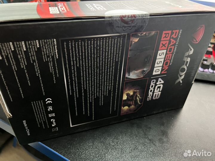 Afox AMD Radeon RX 550 4GB гарантия чек New