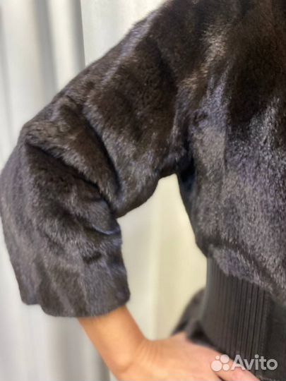 Шуба из норки блек лама бренда avanti Furs