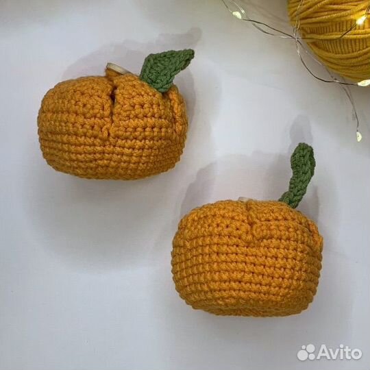Мастер класс по вязанию, мандарин с дольками