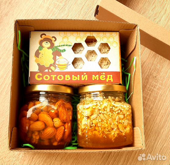 Мёд,Мёд в сотах,орехи с медом,подарочные наборы