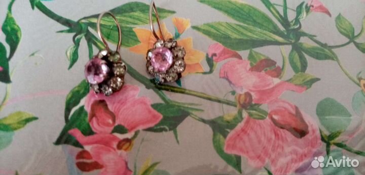 Серьги серебро 875