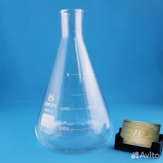 Колба коническая (Эрленмейера) 5drops кн-2-3000-52