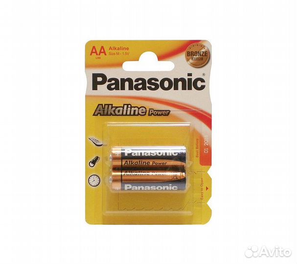 Батарейки Panasonic LR6REB/2BPR AA щелочные Alkali
