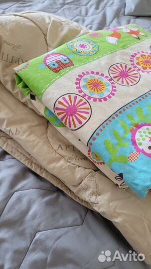 Детское одеяло 110140 верблюжья шерсть/хлопок