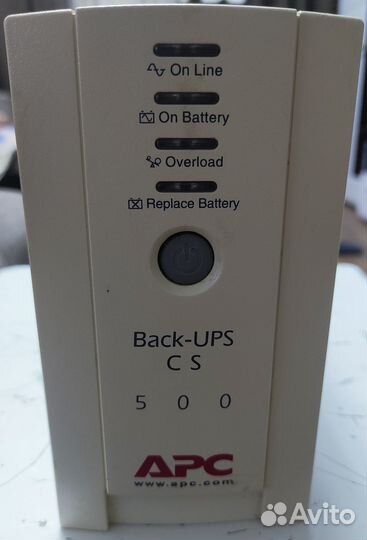 Ибп APC Back-UPS CS 500 (BK500-RS) с аккумулятором