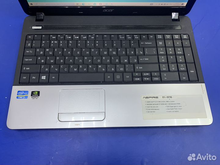 Ноутбук Acer Core i3 6gb GeForce 620M 1Gb