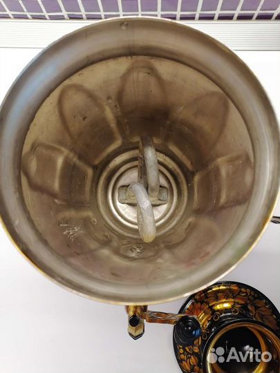 Самовар электрический расписной с подносом, СССР