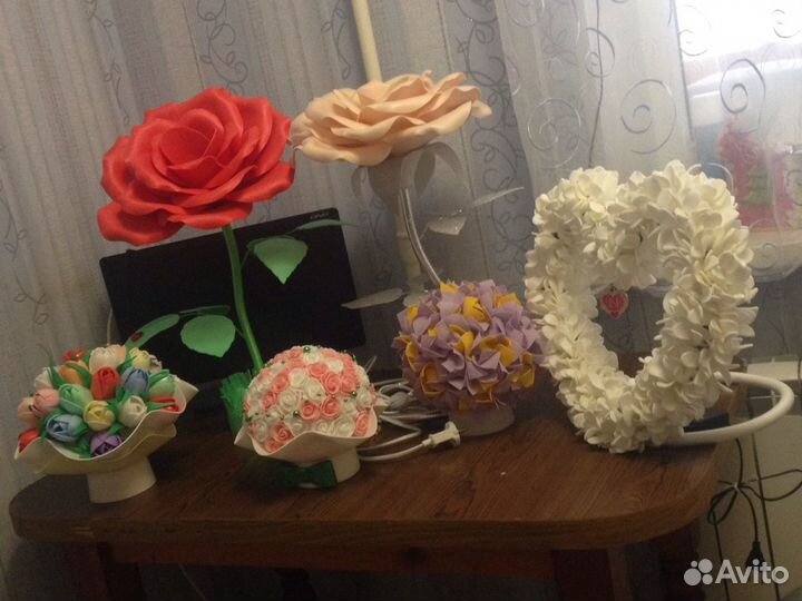 Гортензия розы цветы светильник