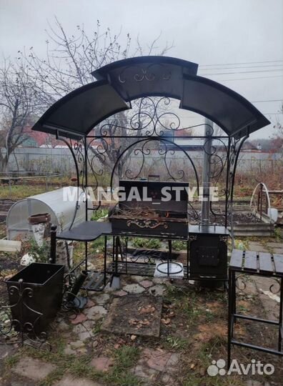 Мангал с печью