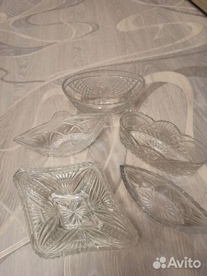 Ваза, салатник, конфетница хрусталь