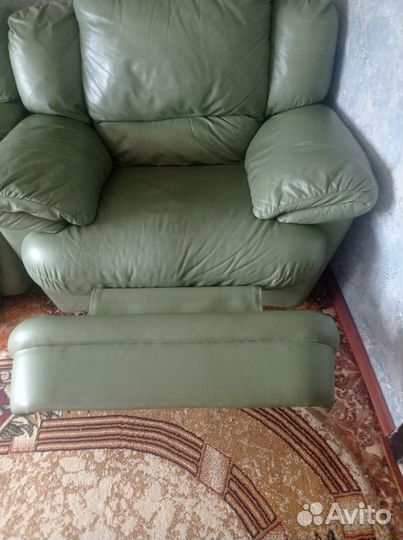 Кресло с реклайнером бу кожа натуральное