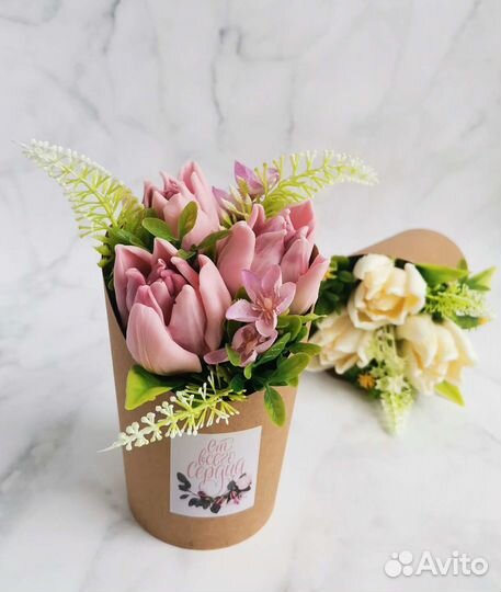 Силиконовая моно форма на 3 тюльпана