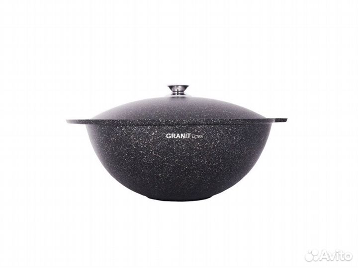 Казан с антипригарным покрытием с крышкой для