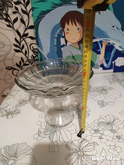 Ваза для фруктов на ножке СССР