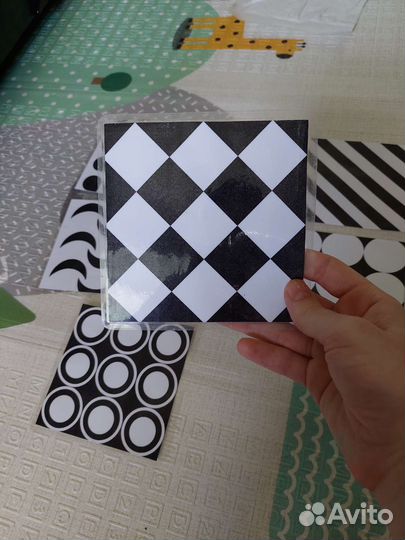 Черно-белые карточки для новорожденных