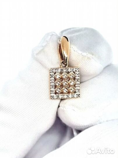 Подвеска с синтетическим камнем Золото