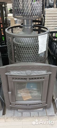 Чугунная печь для бани Атмосфера L нерж