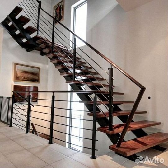 Металлическая лестница дизайн 5519